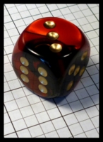 Dice : Dice - 6D Pipped - Red Black Color Chessex Large - Gen Con Aug 2014